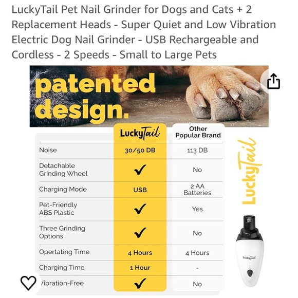 Nail grinder for dogs/cats used once like new - Picture 6 of 6